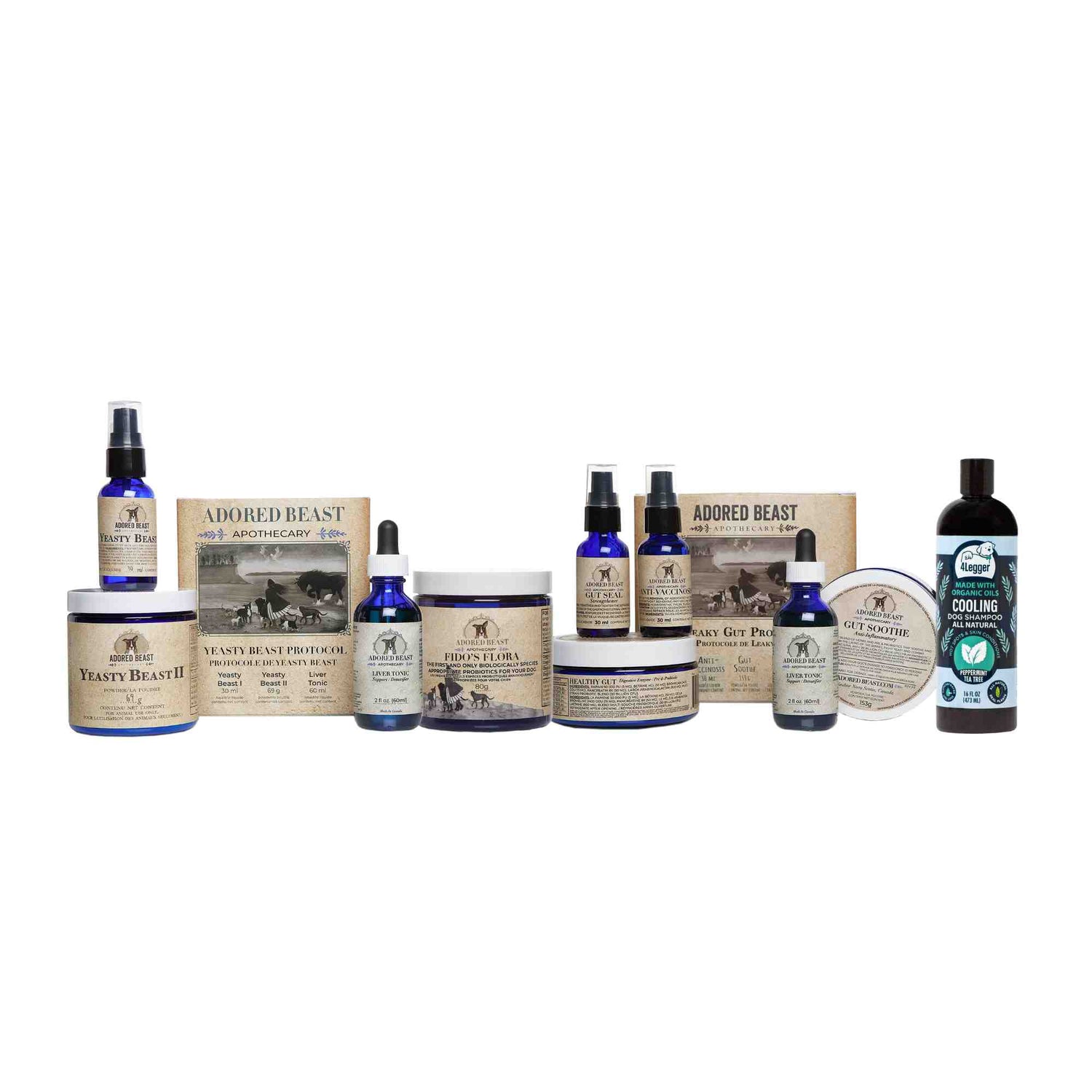 Allergy & Yeast Relief Bundle by Adored Beast with Yeasty Beast Protocol Leaky Gut Protocol Fido&