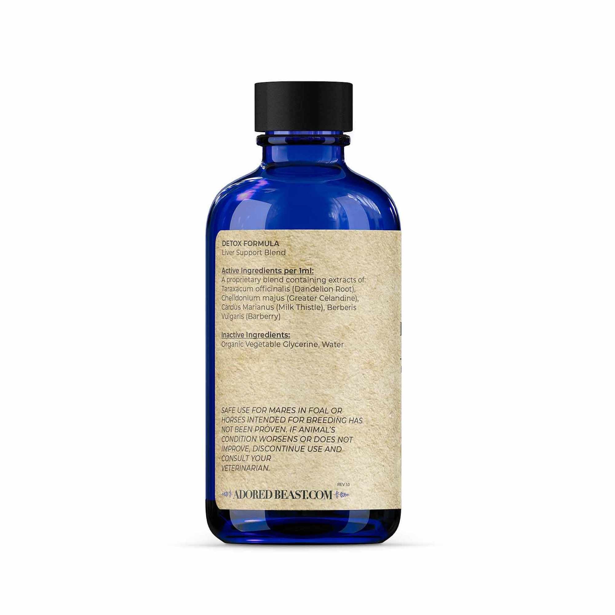 Equine Liver Tonic Herbal Detox Support for Horses Adored Beast Ingredient List