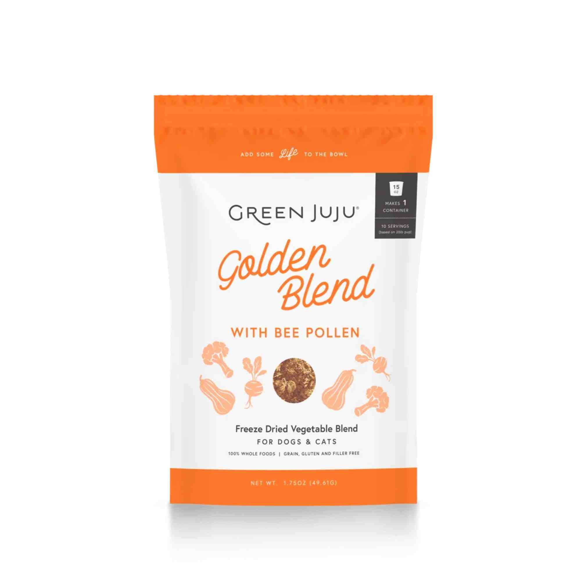 Golden Blend with Bee Pollen Freeze Dried Vegetable Blend in a 1.75oz bag by Green Juju