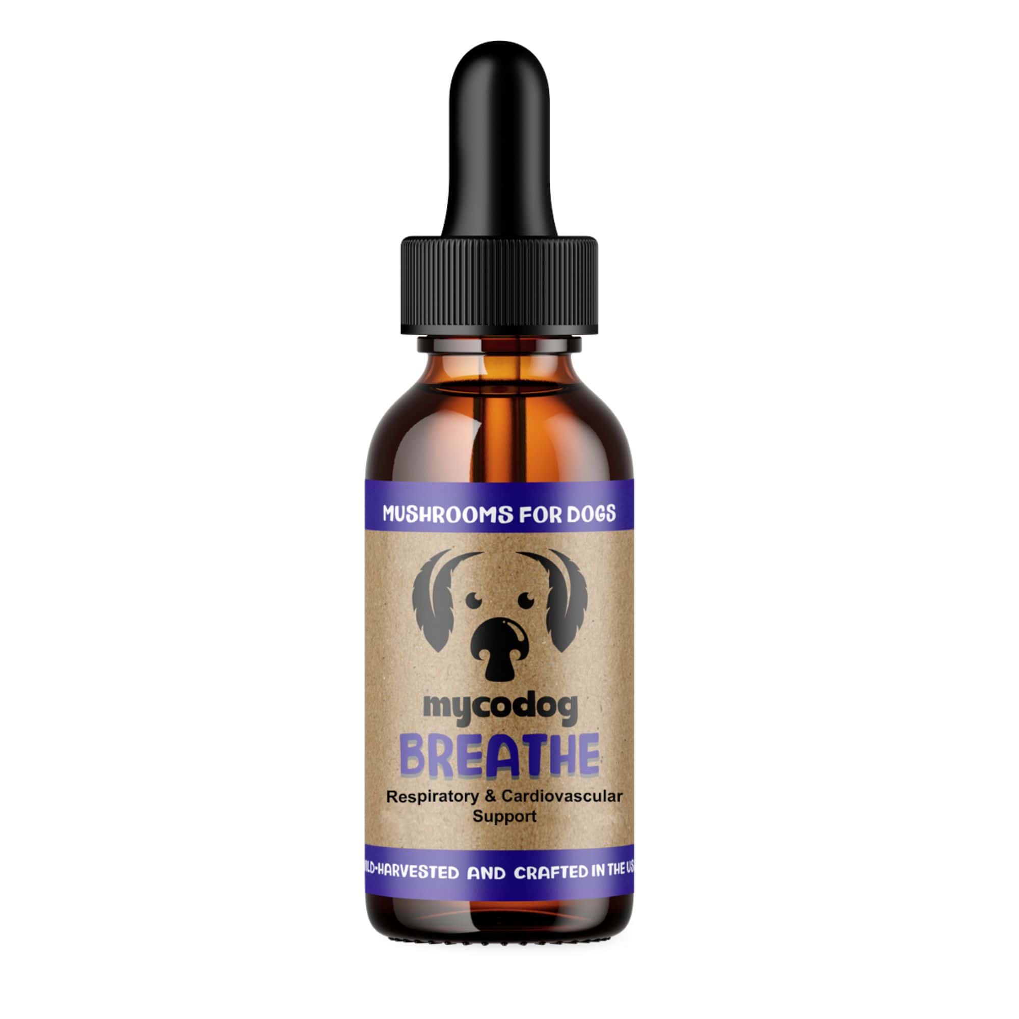 Breathe Mushrooms by mycodog for respiratory and cardiovascular health for dogs