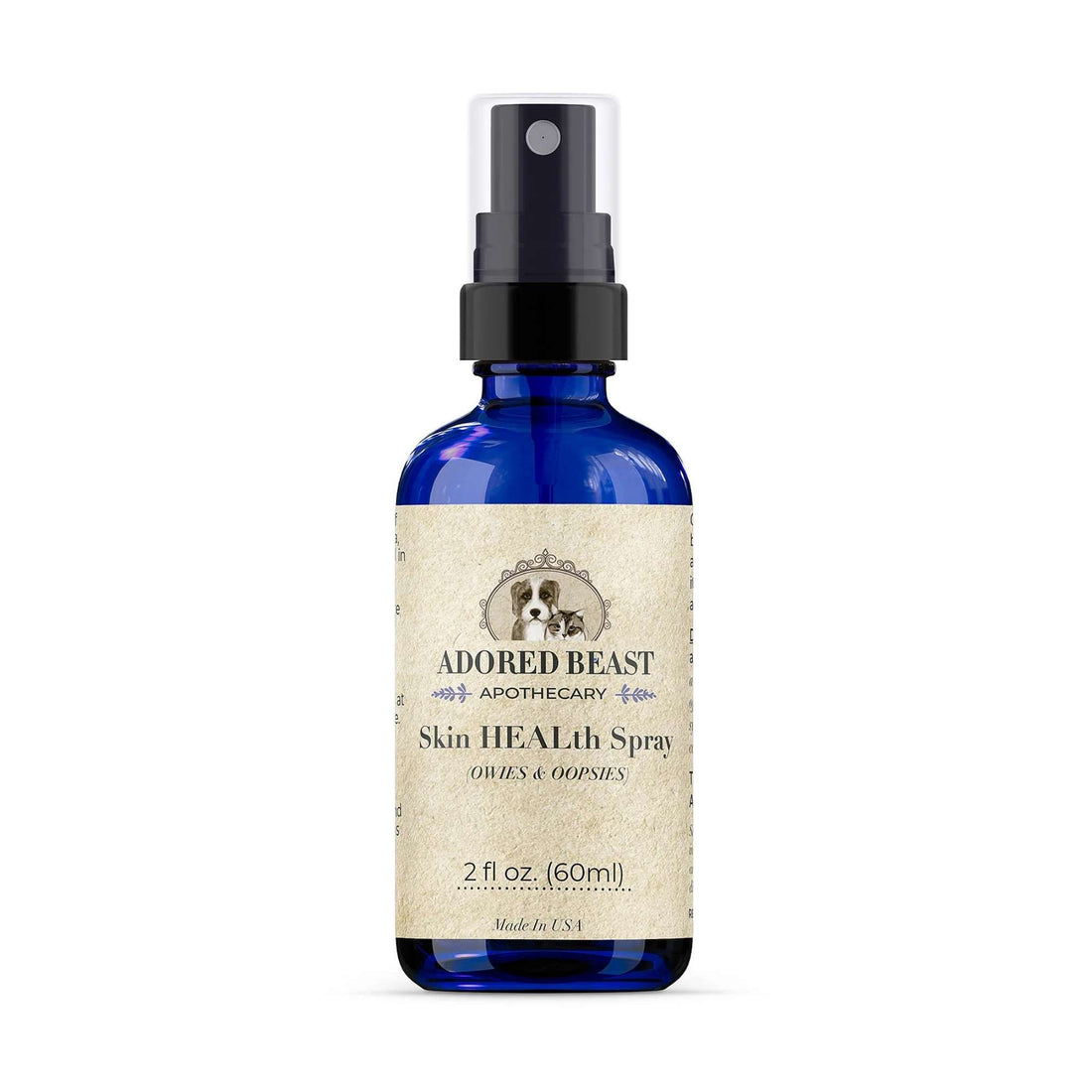 Skin HEALth Spray Owies & Oopsies Topical Spray 60ml Adored Beast Cats and Dogs