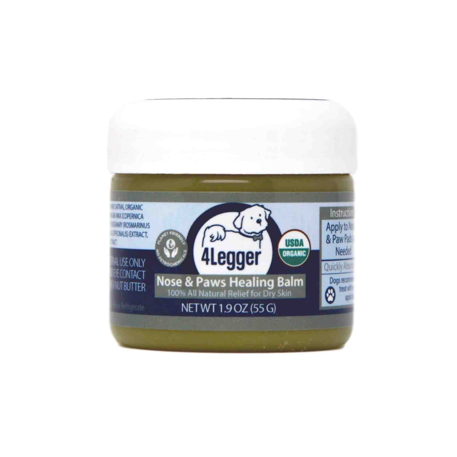 4-legger healing balm usda certified organic healing balm for dog nose and paw pads