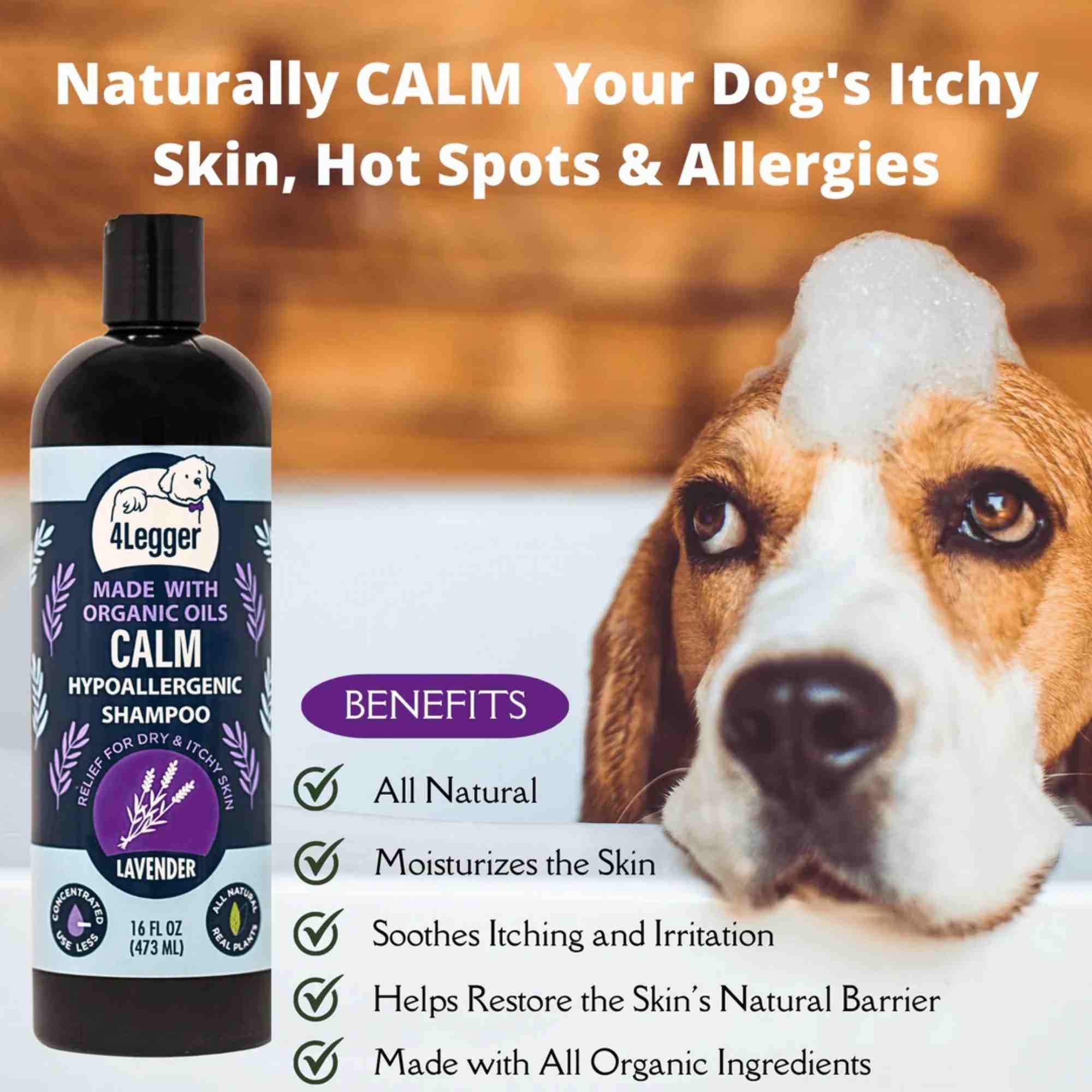 CALM Organic Lavender Dog Shampoo Natural Dog Shampoo PAWDEGA