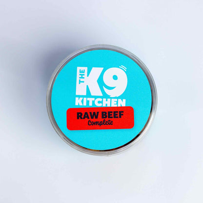 Raw Dog Food UAE Beef Complete By K9 Kitchen Packaging top view