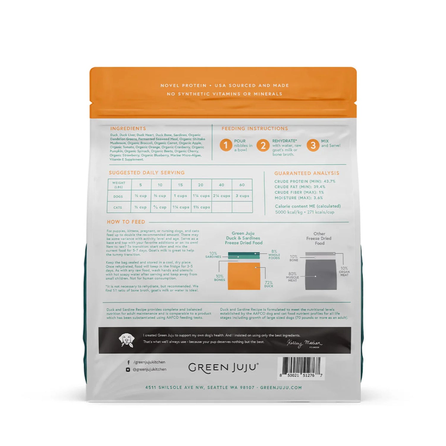 Extras - Duck &amp; Sardine Freeze-Dried Raw for Dogs &amp; Cats