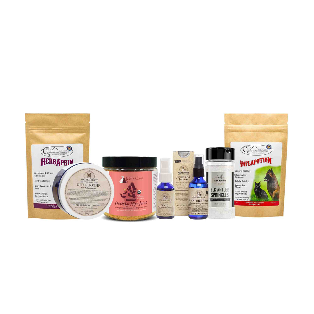 IVDD Support Bundle Herbaprin Gut Soothe Healthy Hip Joint Your Go 2 Jump for Joynts Elk Antler Powder Inflapotion