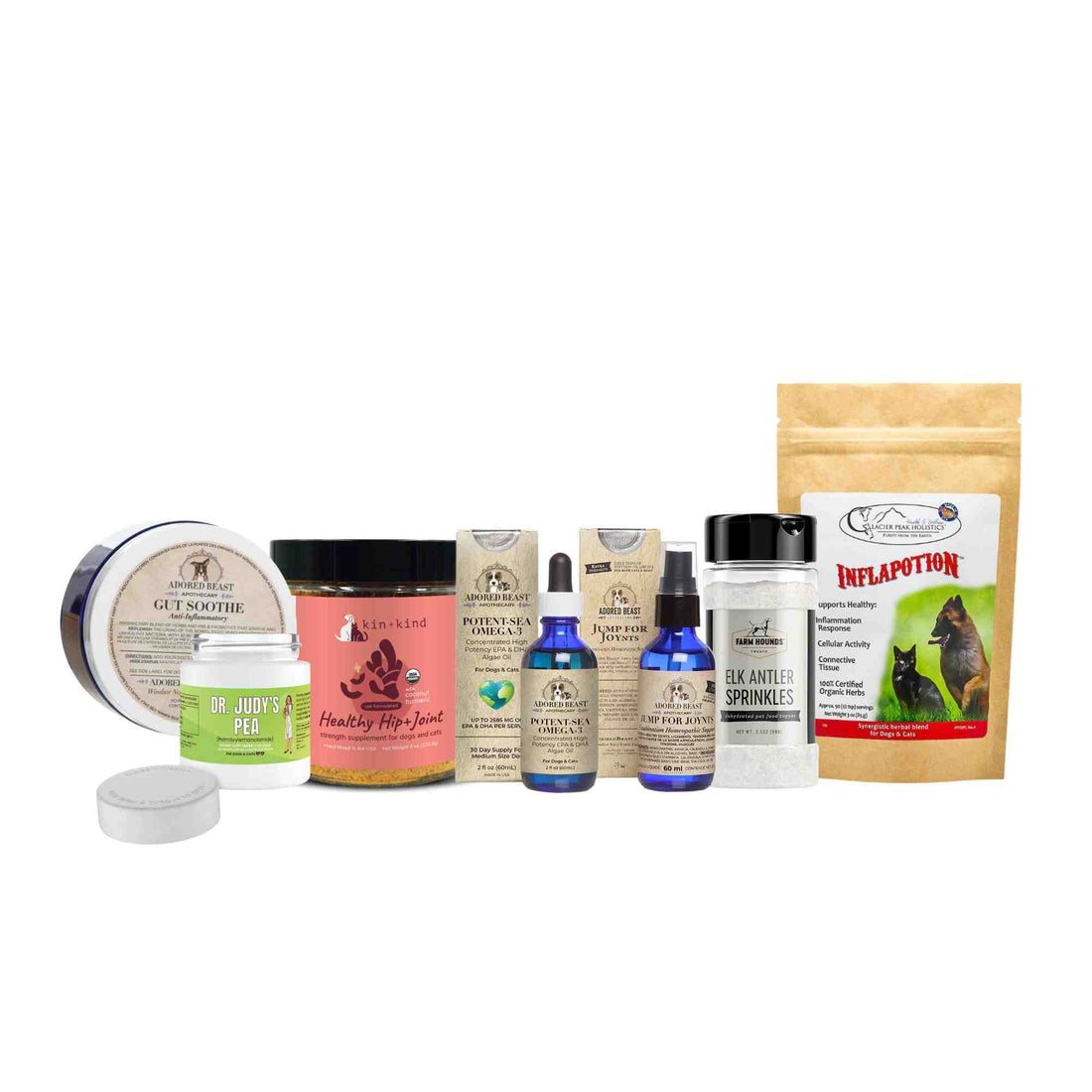 Joint Support Bundle Dr Judys PEA Gut Soothe Inflapotion Healthy Hip Joint Potent Sea Jump for JOYnts Elk Antler Powder