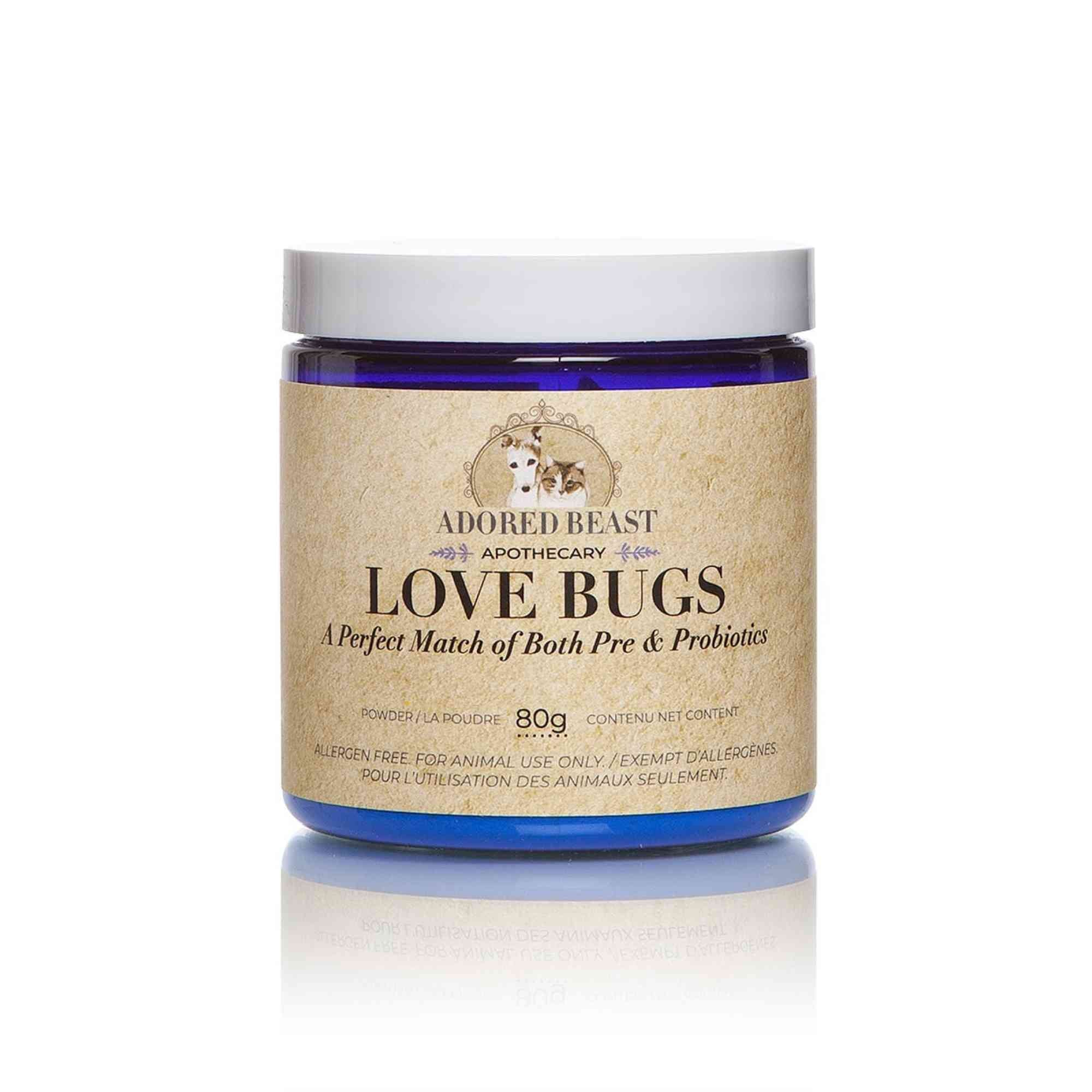 Love Bugs Probiotic 80g Adored Beast jar