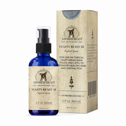 Yeasty Beast III Topical Spray 60 ml with Box Adored Beast for Dogs