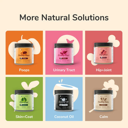 Collection of other kin+kind products with labels for different health issues on a beige background.