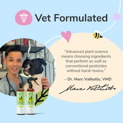 Advertisement for Vet Formulated Kin+Kind products with a veterinarian and dog, featuring a quote from Dr. Marc Valitutto, VMD.