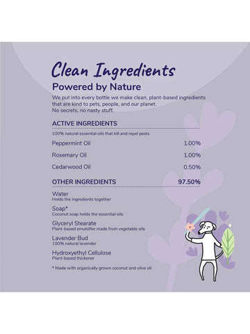 Flea+Tick Lavender Shampoo for Dogs (NON-TOXIC)